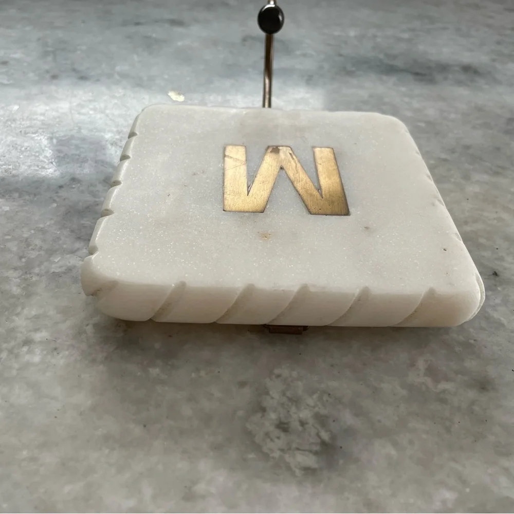 Marble & Brass “M” Wall Hook